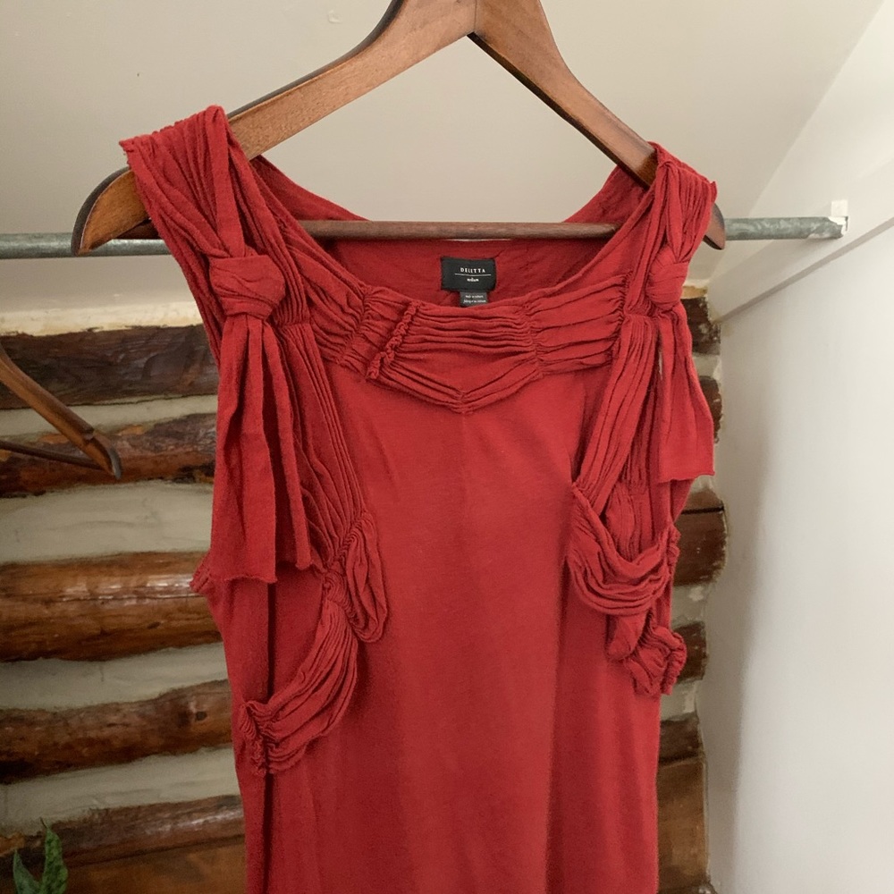 🌺3/$20🌺Anthropologie | Deletta Unveiled Red Tank - Picture 3 of 12